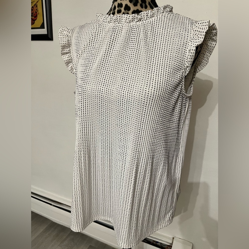 POLKA DOTTED DRESSY TOP - Picture 3 of 5
